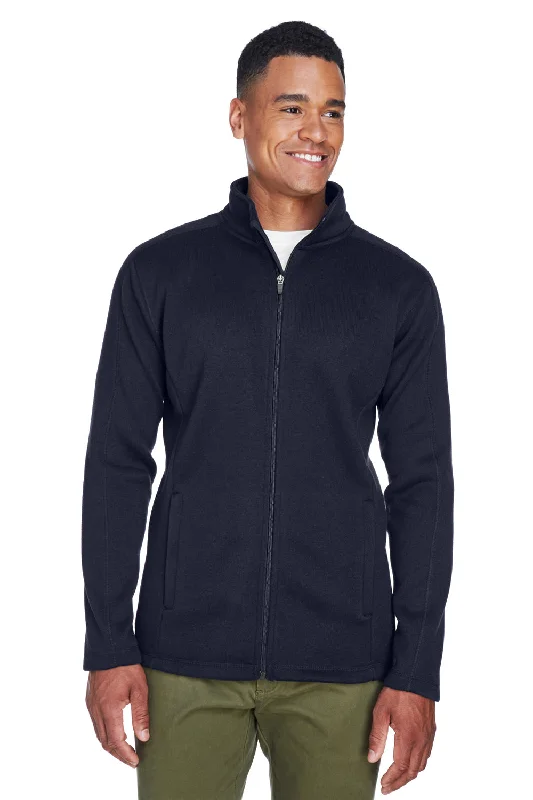 Devon & Jones Mens Bristol Pill Resistant Sweater Fleece Full Zip Jacket - Navy Blue Athletic Men's High