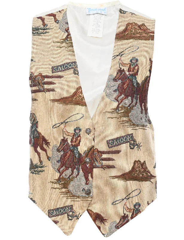 Tapestry Waistcoat - S Monochromatic All