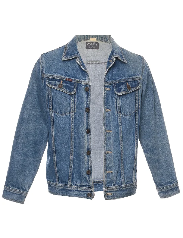 Button Front Denim Jacket - S Preppy Men's College