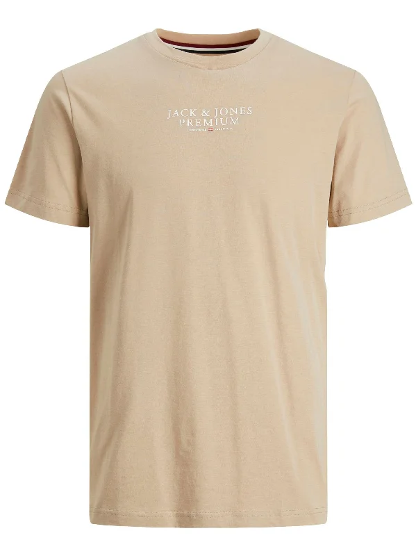 Men's Brand Logo Printed Top,Beige Relaxed Men's Australian 