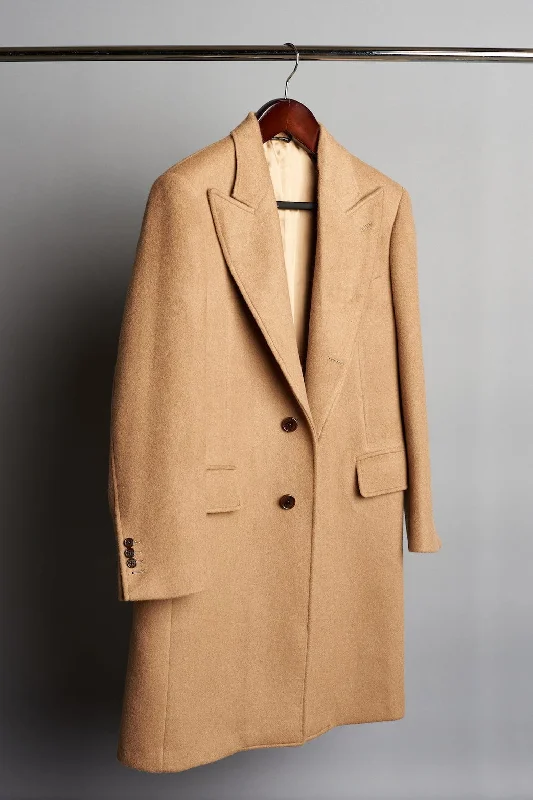 Camel Hair Overcoat Refined Men's Velvet