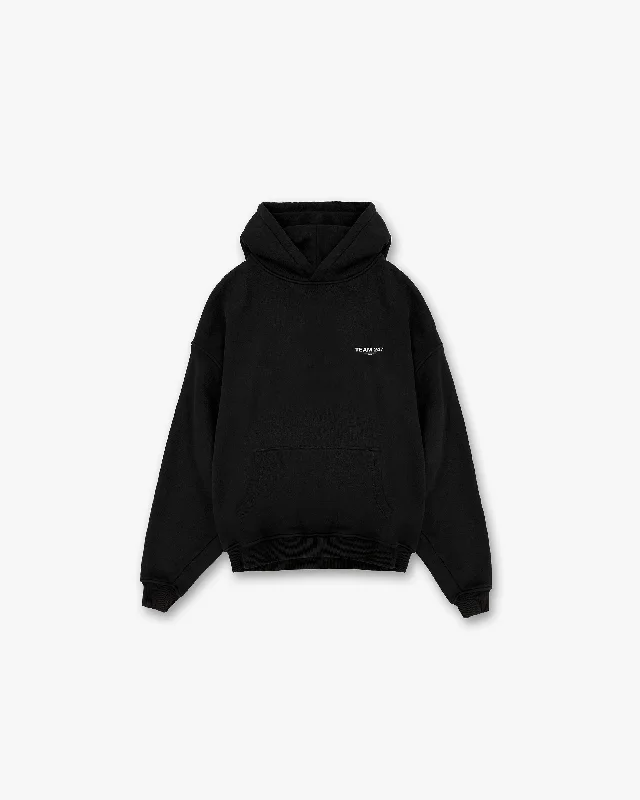 Team 247 Hoodie - Black Cozy Men's Sherpa