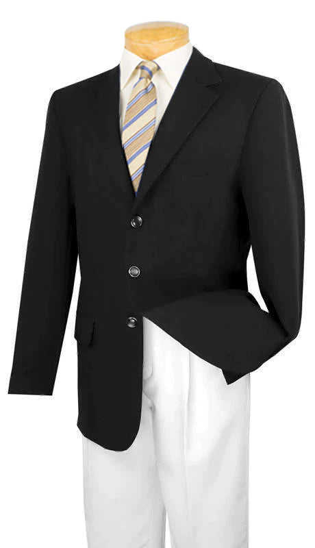 Black Regular Fit 3 Button Blazer Cozy Men's Winter