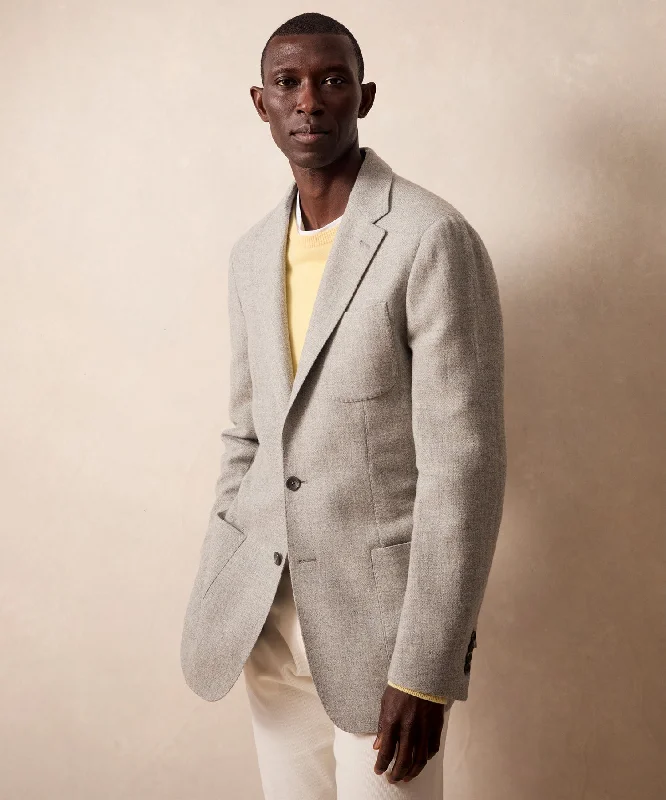 Italian Wool Sport Coat in Light Grey Adventure