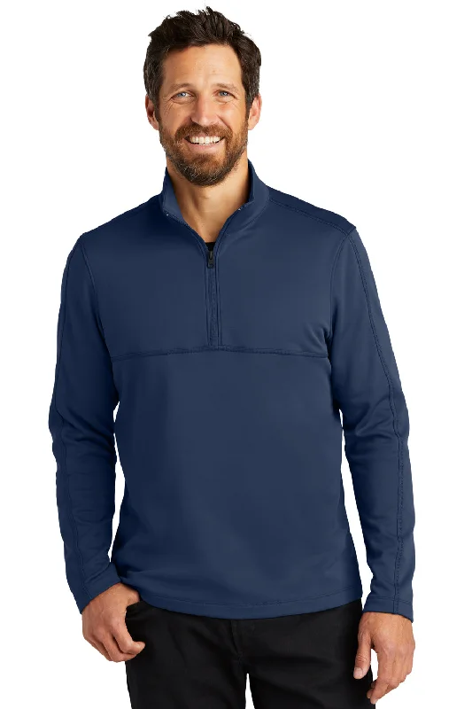 Port Authority Mens Smooth Fleece 1/4 Zip Jacket - River Navy Blue Cozy Men's Sherpa