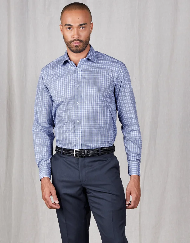 London Blue & White Check Shirt Confident Men's Power