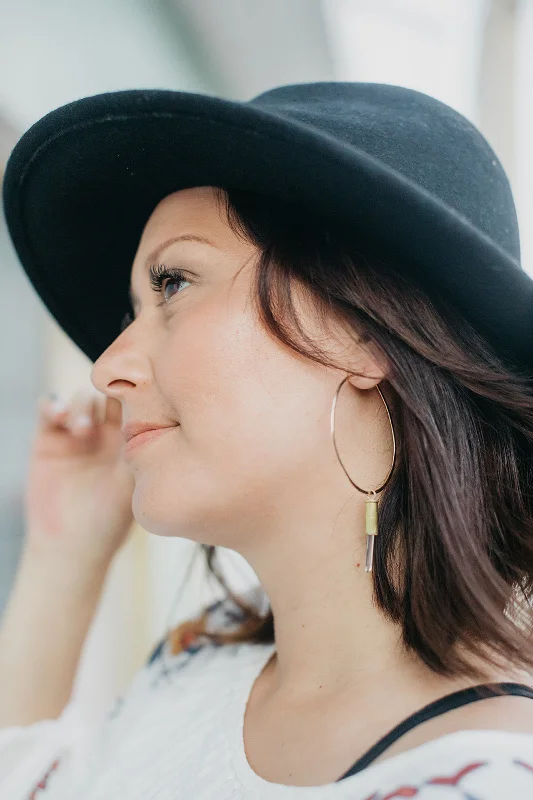 Quartz Crystal Bullet Shell Hoops Monochromatic All