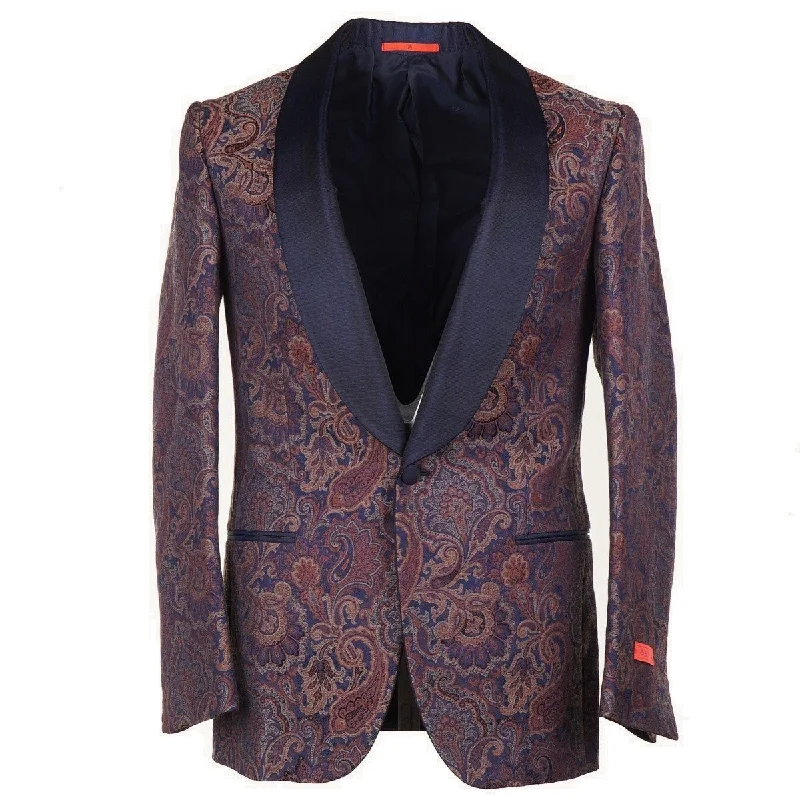 Isaia Slim-Fit Paisley Brocade Dinner Jacket Edgy Men's Punk