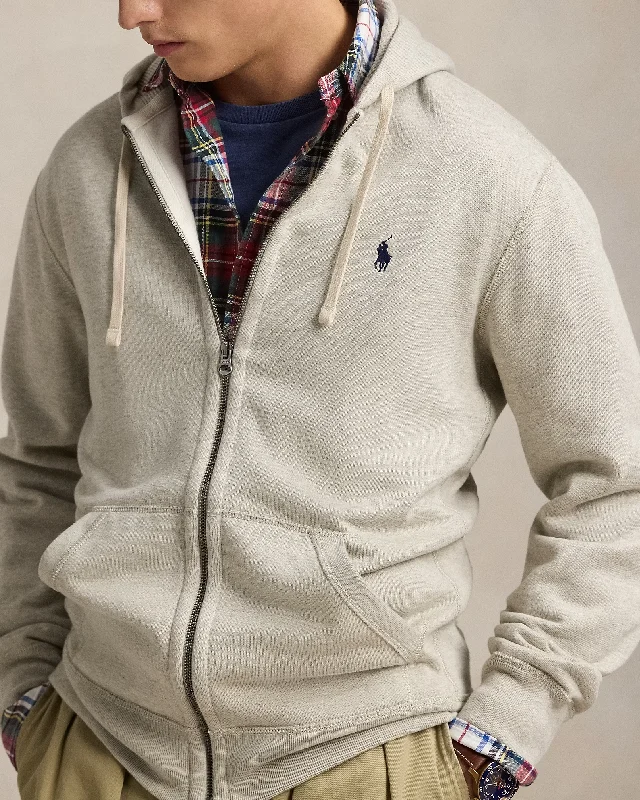 Polo Ralph Lauren Fleece Full Zip Sweatshirt Light Sport Heather Unique Men's Upcycled