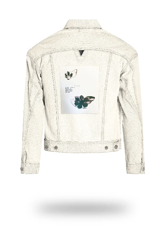 Plantae Gardenia Shorter Off-White Denim Jacket Dynamic Men's High