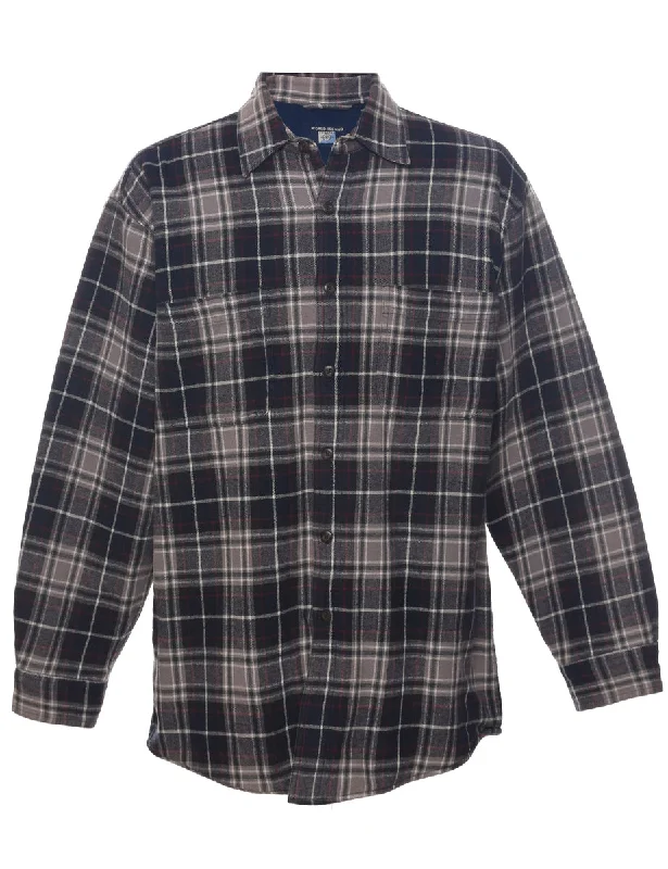 Long Sleeved Checked Shirt - M Artistic Men's Avant