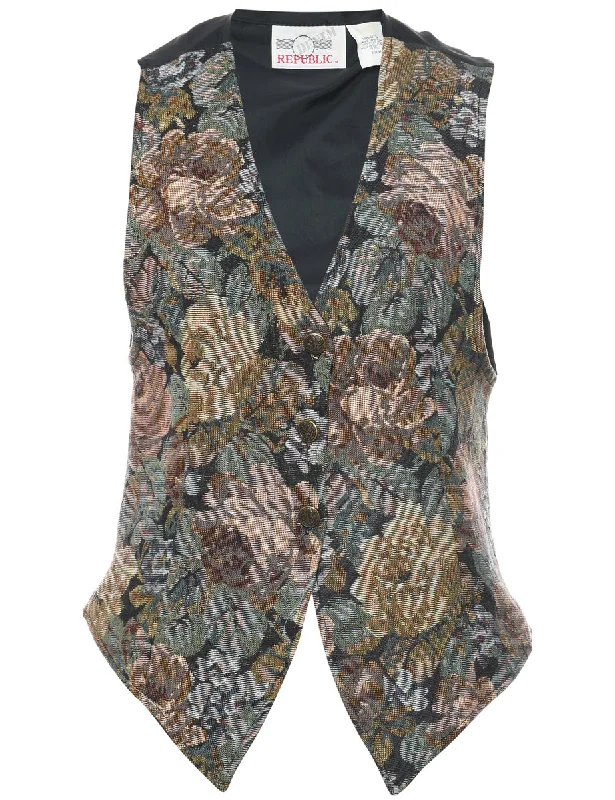 Republic Tapestry Waistcoat - M Streetwear Style