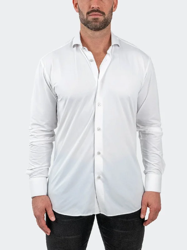 Soft Performance Stretch Long Sleeve Shirt - White Confident Men's Power