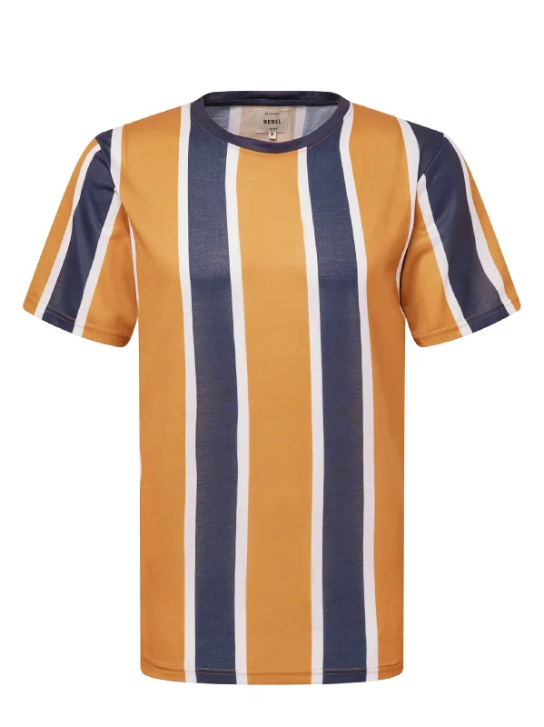 Men's Striped T-Shirt,Multi British Gentleman Style