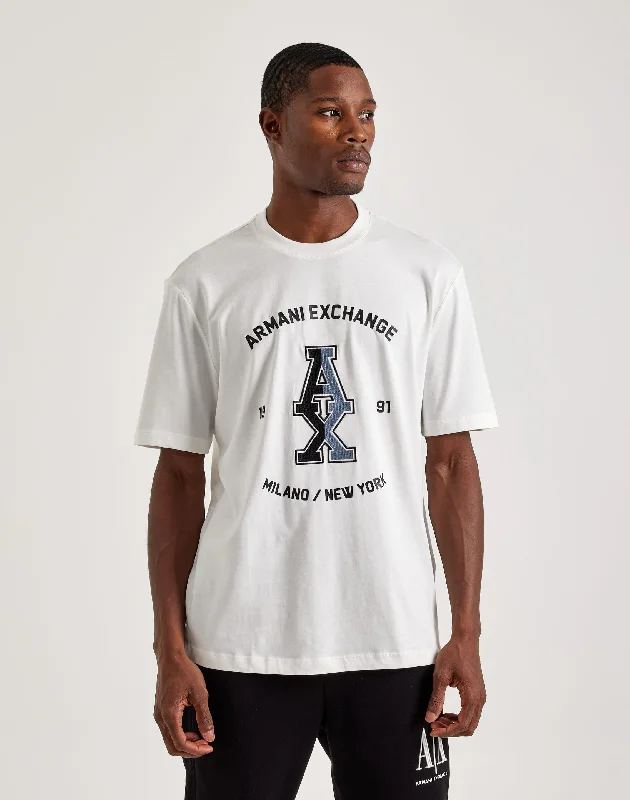 Armani Exchange Stacked Logo Tee Traditional Men's Wool