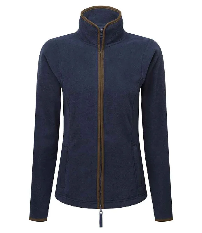 Premier Ladies Artisan Fleece Jacket | Navy/Brown Trendy Men's Scandinavian