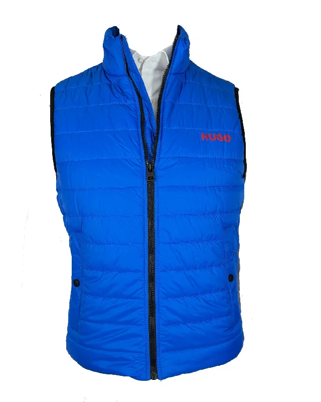 Hugo Boss Padded Gilet Slim Fit Bright Blue Bodywarmer S FINAL SALE British Gentleman Style