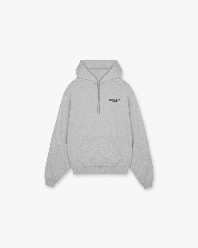 Team 247 Oversized Hoodie - Ash Grey Rugged Men's Outdoor 