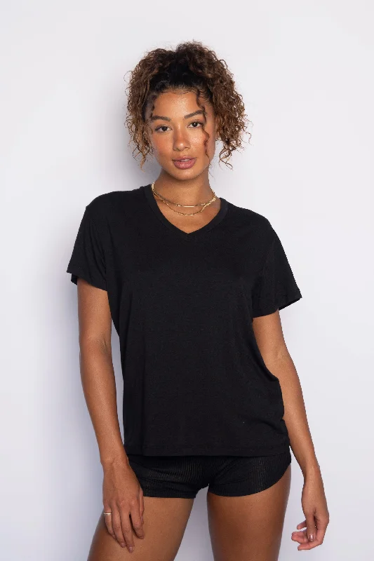 Hubby Tee Jersey - Black Cool Men's Distressed