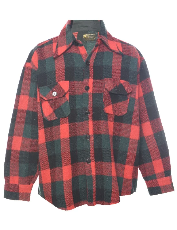 Long Sleeved Checked Shirt - L Youthful Men's Anime