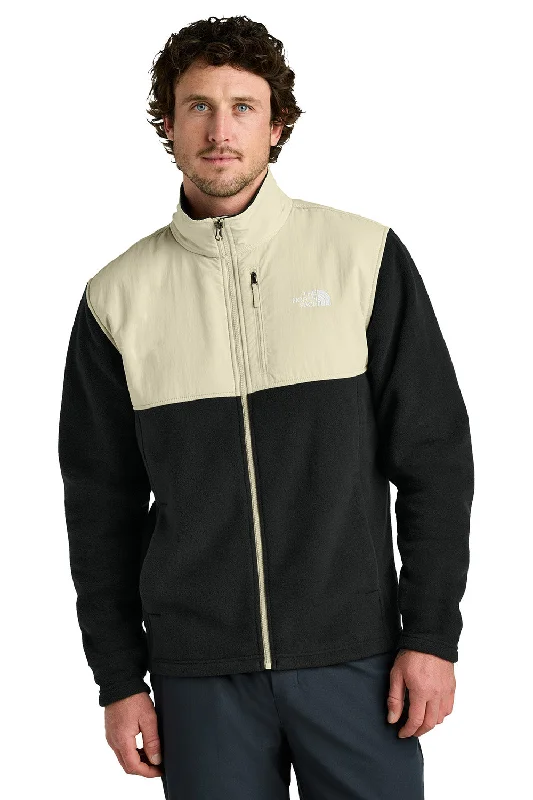 The North Face Mens Highest Peak Fleece Full Zip Jacket - Black/Gravel Grey - New Rugged Men's Outdoor 