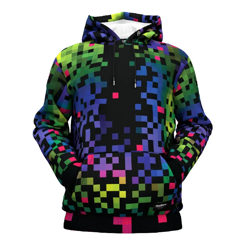 Digital Bits Hoodie Stylish Men's Neon