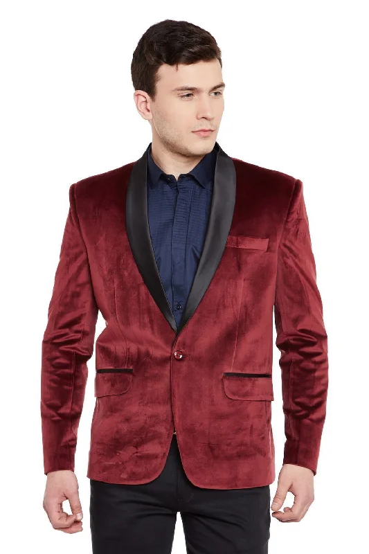 Dust Free Velvet Red Tuxedo Sophisticated Men's French