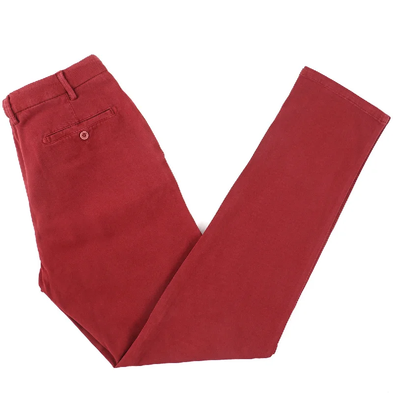 Isaia Slim-Fit Twill Cotton Chinos Masculine Men's 