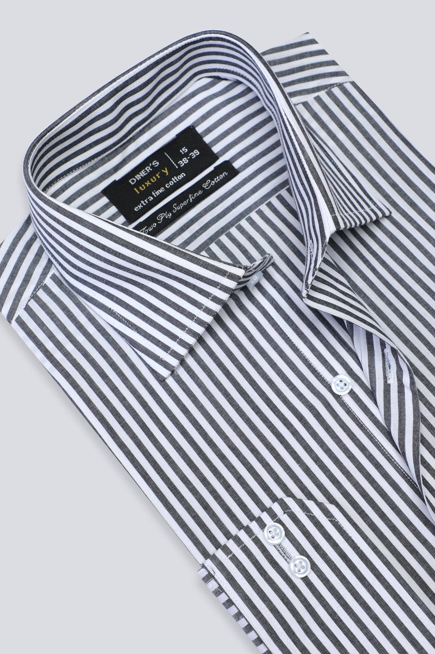 Black Bengal Stripe Formal Shirt Youthful Men's Pop