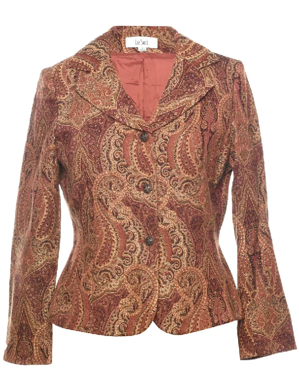 Paisley Pattern Tapestry Jacket - M Casual Men's Short