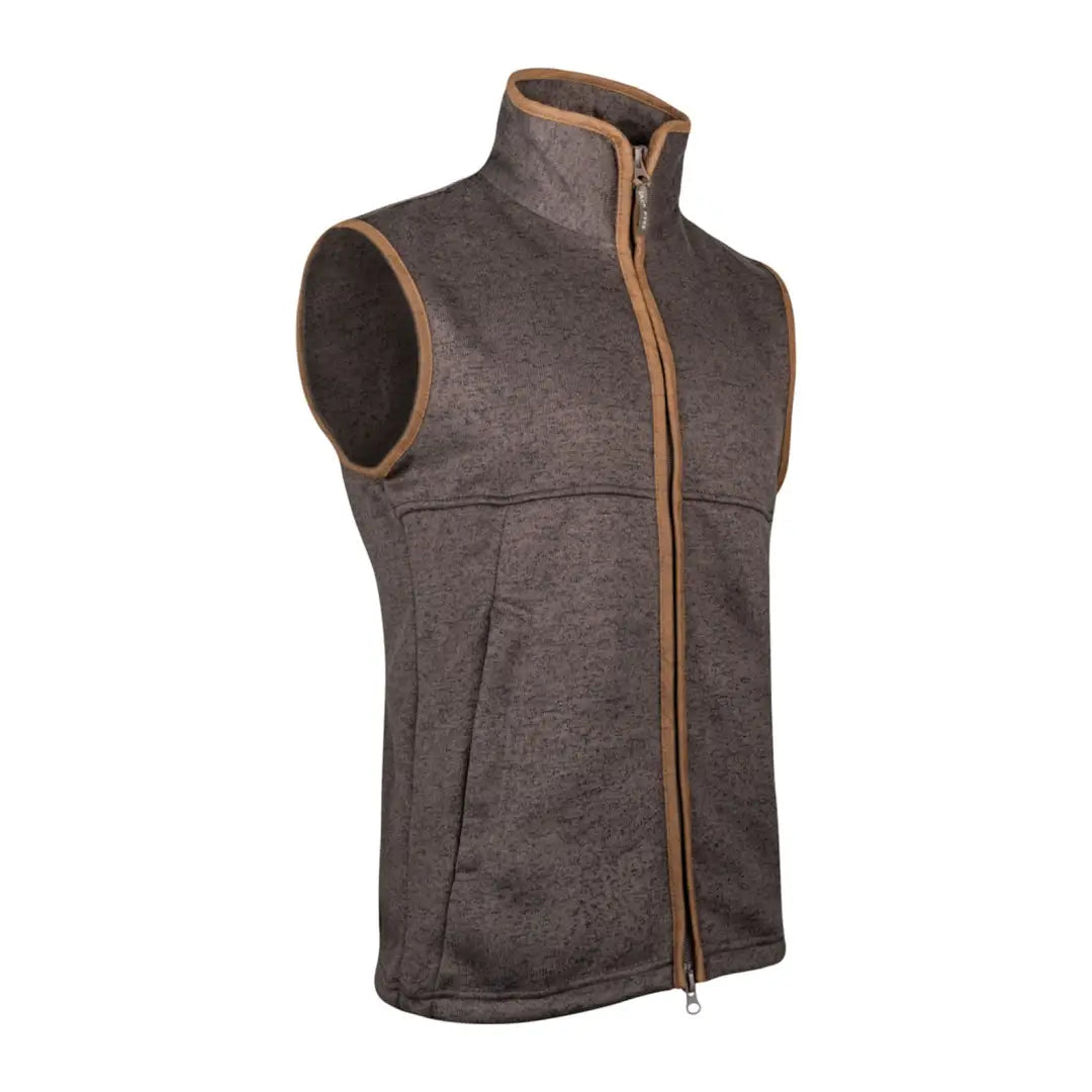 Jack Pyke Melange Fleece Gilet Brown Traditional Men's Country