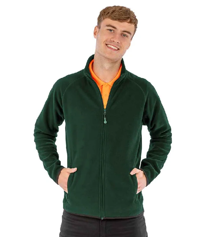 Result Genuine Recycled Polarthermic Fleece Jacket | Forest Green Rugged Men's Outdoor 