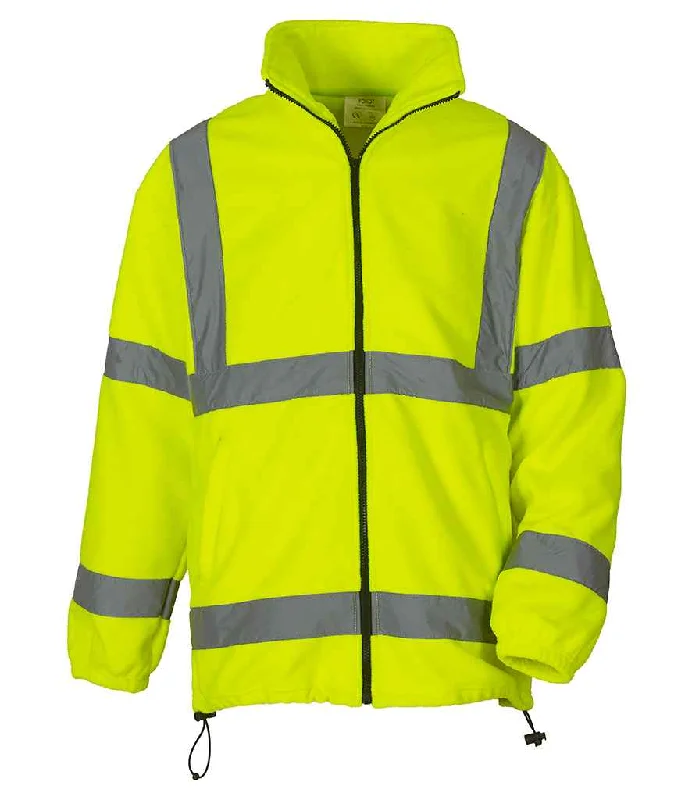 Yoko Hi-Vis Heavyweight Fleece Jacket | Yellow Sporty Men's Tennis