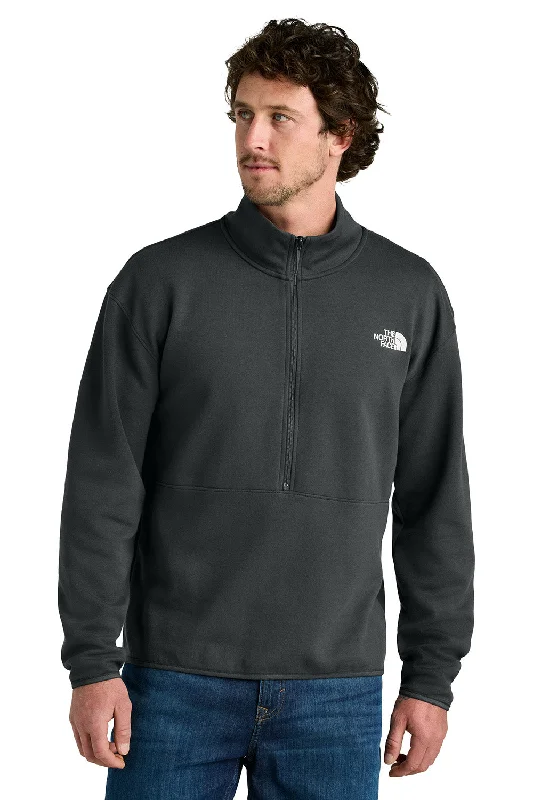 The North Face Mens Double Knit 1/4 Zip Fleece Jacket - Asphalt Grey - New Earthy Men's Hemp