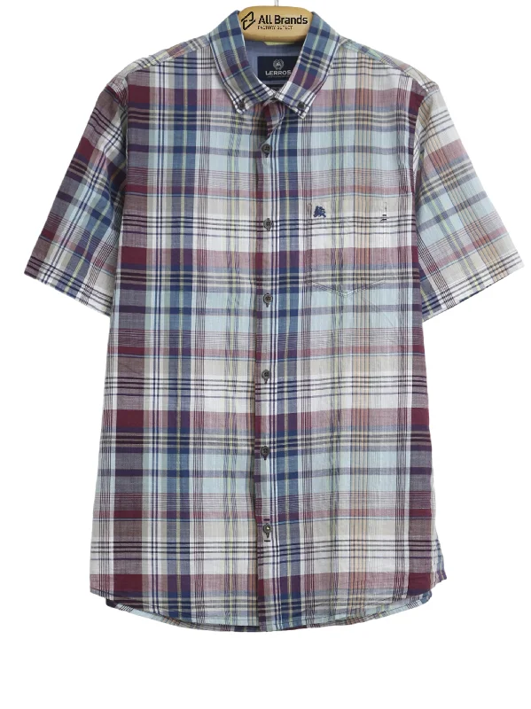 Men's Plaid Chemise,Multi Streetwear Style