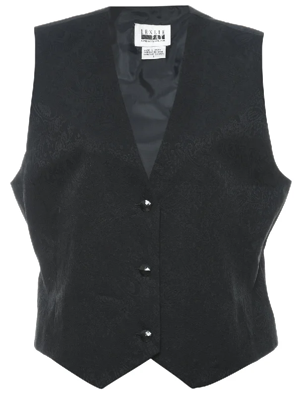 Black Waistcoat - L Refined Men's Hand