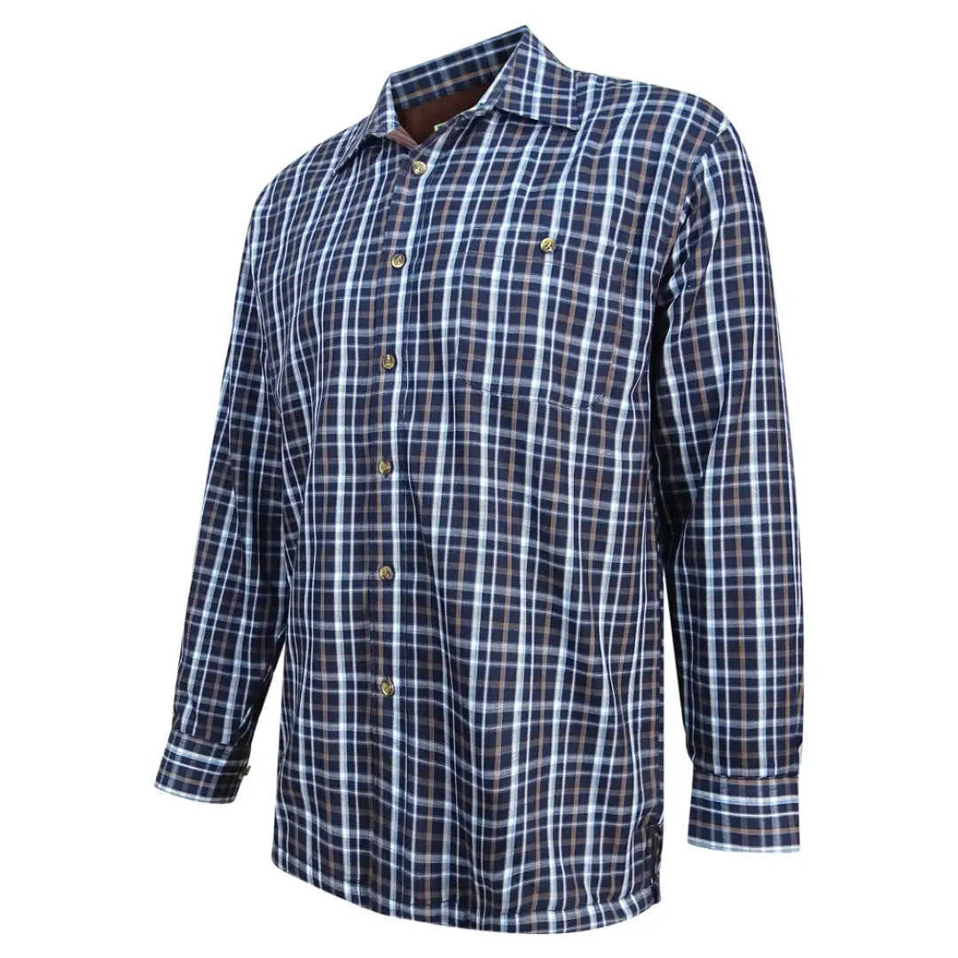 Hoggs Of Fife Bark Fleece Lined Shirt Modern Men's 