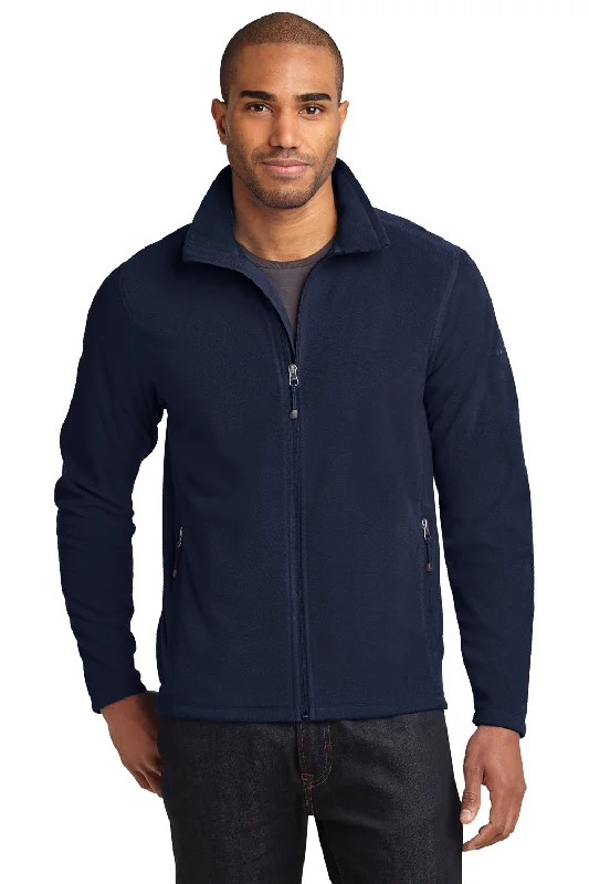 Eddie Bauer Mens Pill Resistant Microfleece Full Zip Jacket - Navy Blue Bold Men's Animal