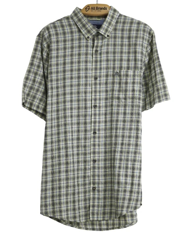 Men's Plaid Chemise,Yellow Tough Men's Tactical