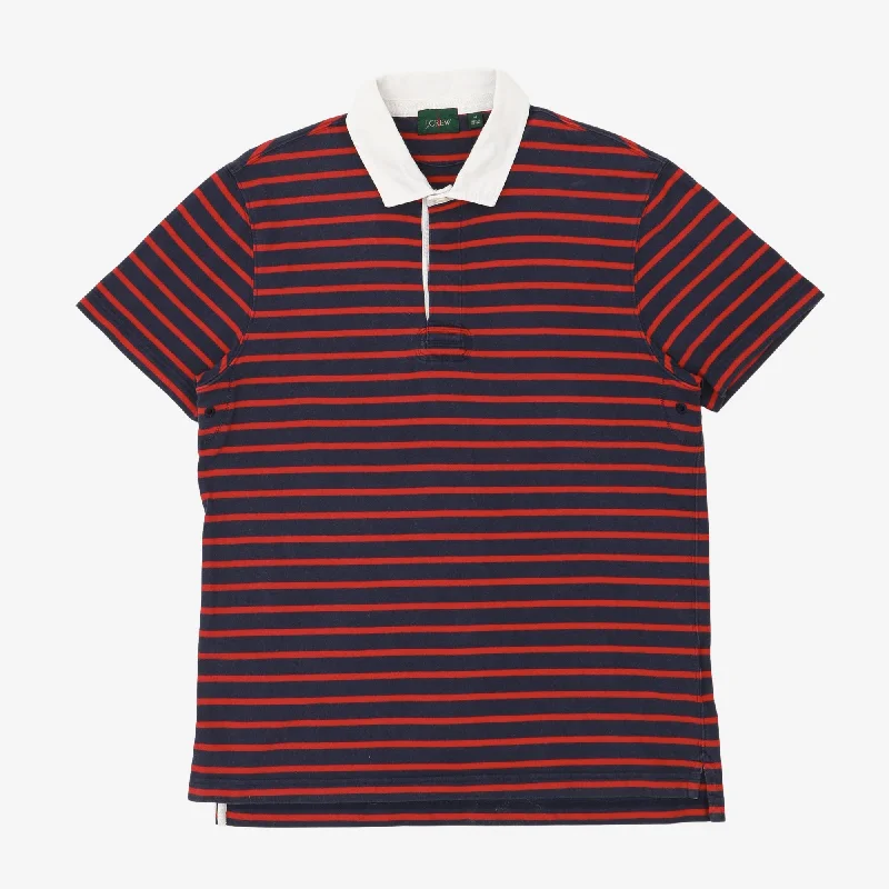 Striped SS Rugby Shirt Cozy Men's Sherpa