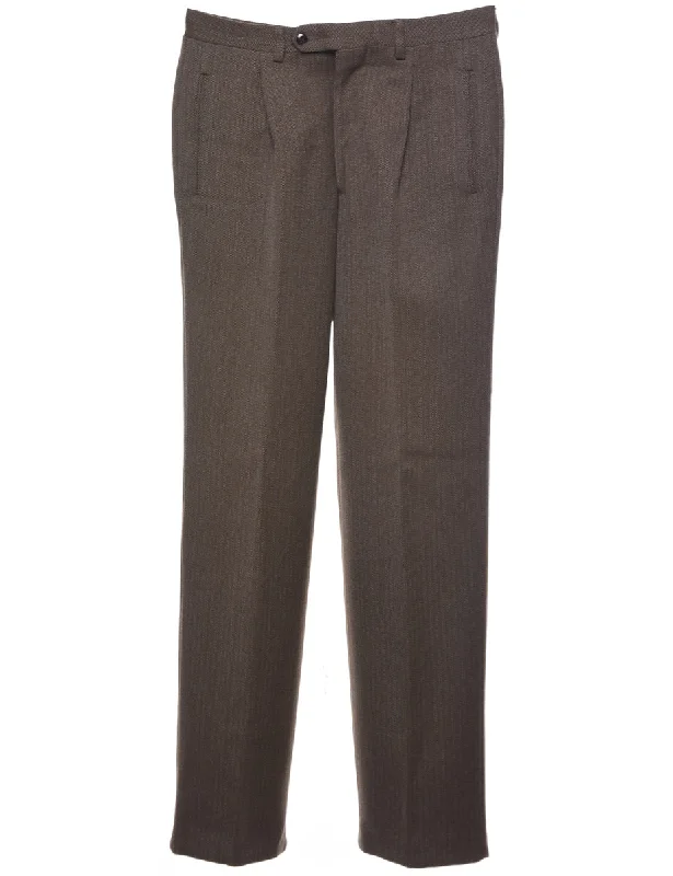 Striped Pattern Trousers - W31 L33 Traditional Men's Country