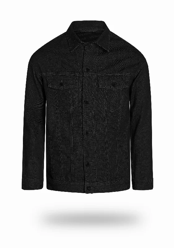 Longer Classic Black Denim Jacket Adventure