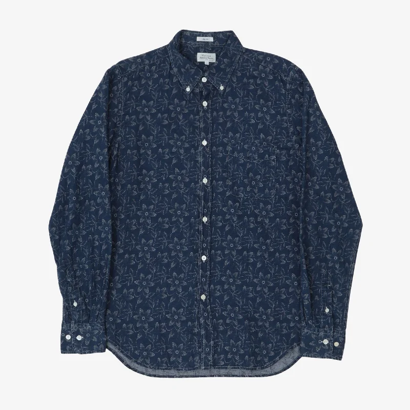 Flower BD Shirt Sophisticated Men's French