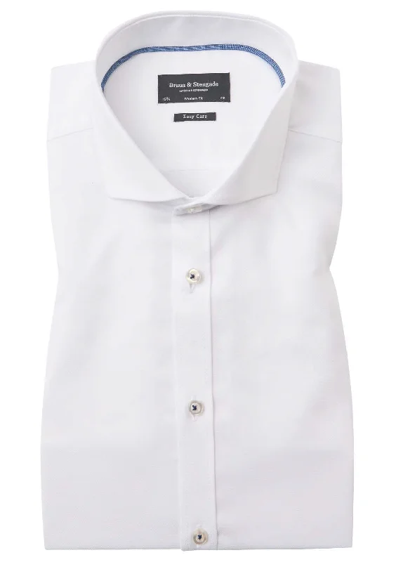 Modern Fit | Solid Long Sleeve Shirt - White Bold Men's Animal