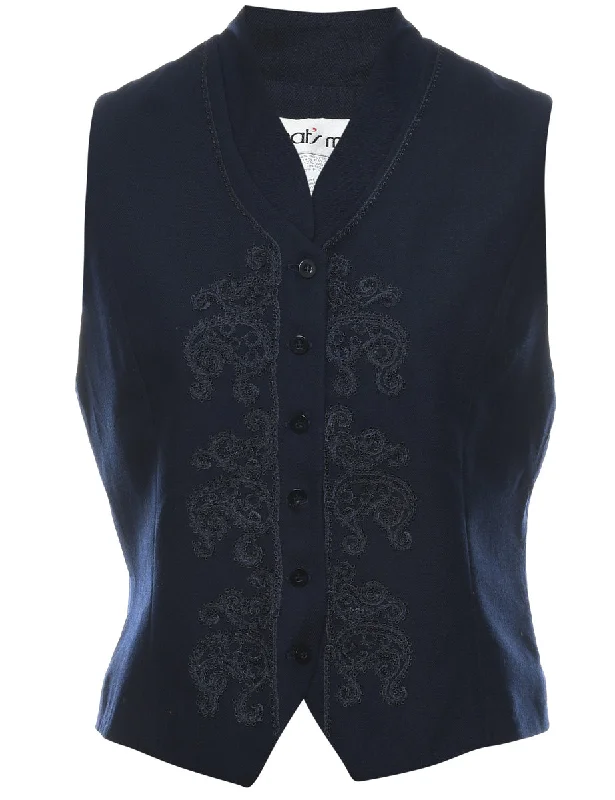 Navy Waistcoat - M Athletic Men's Compression