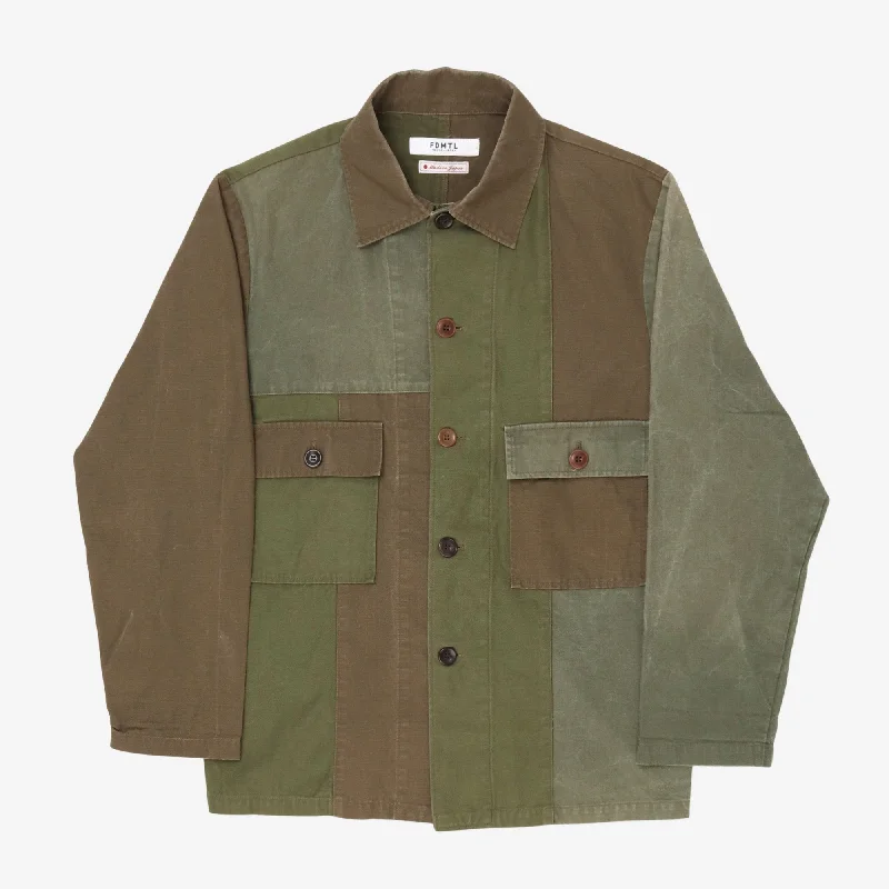 Patchwork Overshirt Sharp Men's Italian