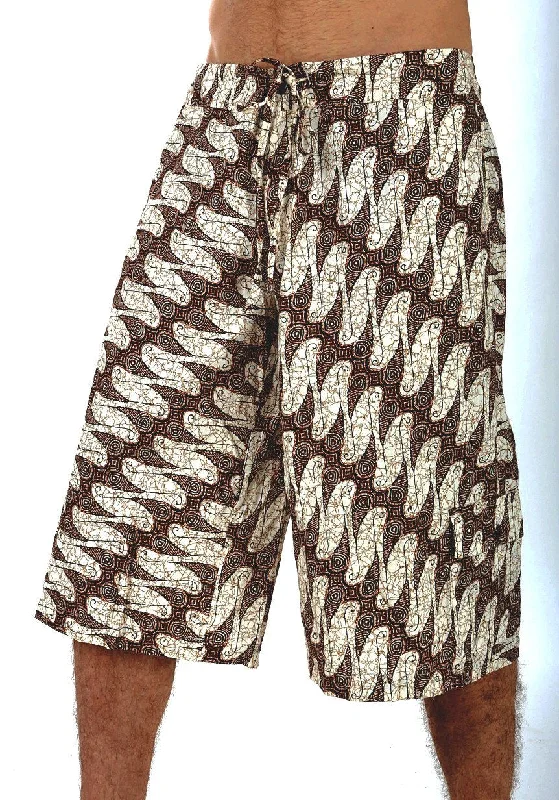 Batik Printed Shorts Elegant Men's Formal 