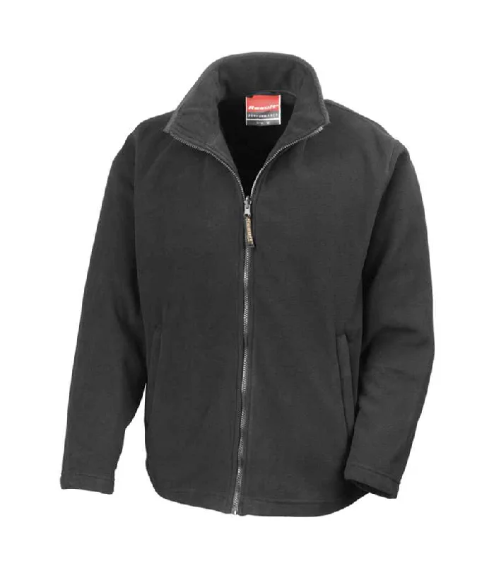 Result Horizon High Grade Micro Fleece Jacket | Black Sporty Men's Athleisure 