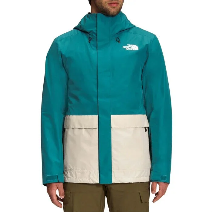 The North Face NF0A4QX7 Mens Harbor Blue/White Clement Triclimate Jacket ONF1052 Cozy Men's Winter