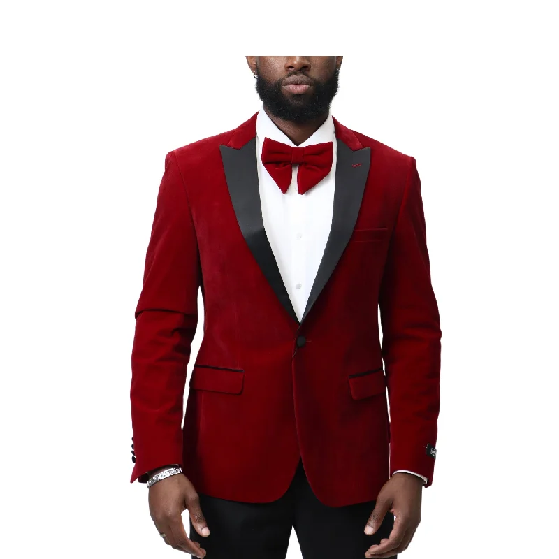 Velvet Stretch Slim Fit Blazer - 7 Colors Cclassic Men's Tweed